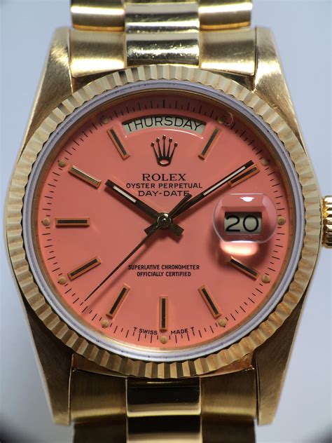 rolex day date coral dial|rolex day date.